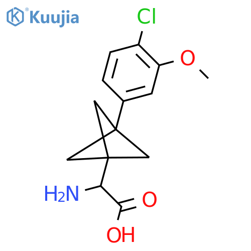 2-Amino-2-[3-(4-chloro-3-methoxyphenyl)-1-bicyclo[1.1.1]pentanyl]acetic acid structure
