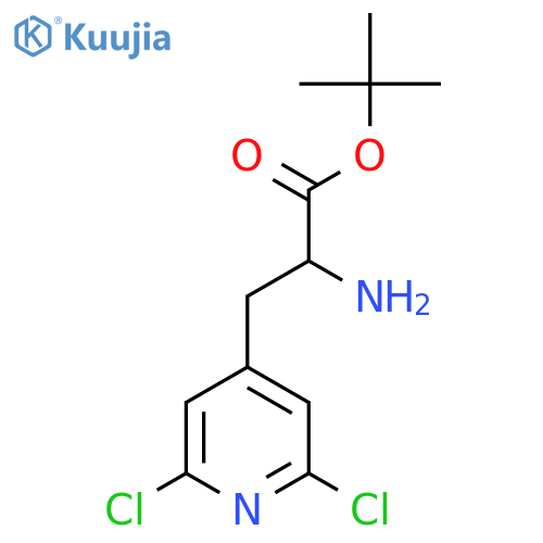 Tert-butyl 2-amino-3-(2,6-dichloropyridin-4-yl)propanoate structure