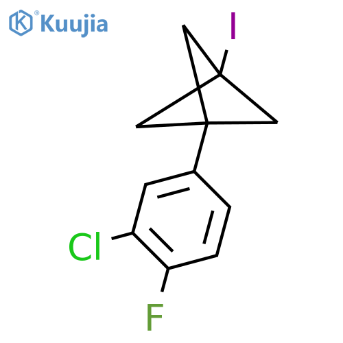 1-(3-Chloro-4-fluorophenyl)-3-iodobicyclo[1.1.1]pentane structure
