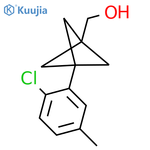 [3-(2-Chloro-5-methylphenyl)-1-bicyclo[1.1.1]pentanyl]methanol structure