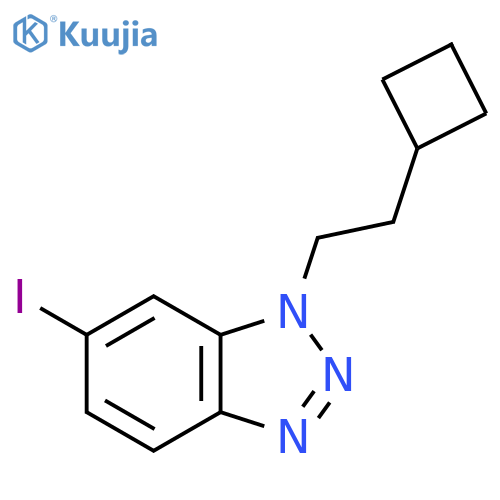 1-(2-cyclobutylethyl)-6-iodo-1H-1,2,3-benzotriazole structure