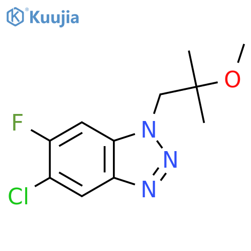 5-chloro-6-fluoro-1-(2-methoxy-2-methylpropyl)-1H-1,2,3-benzotriazole structure