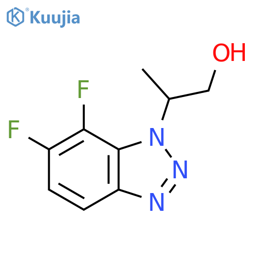 2-(6,7-difluoro-1H-1,2,3-benzotriazol-1-yl)propan-1-ol structure