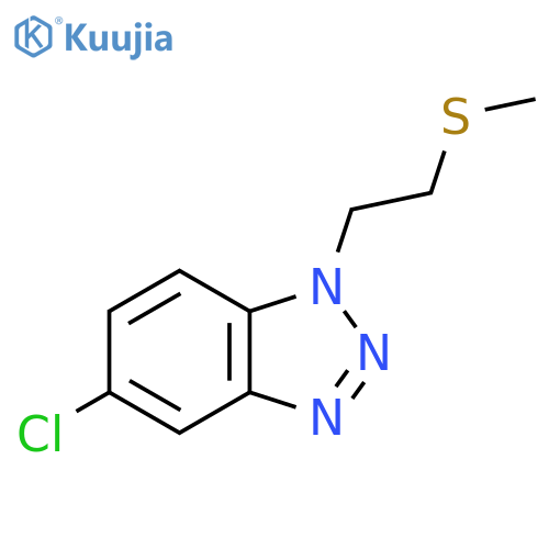 5-chloro-1-[2-(methylsulfanyl)ethyl]-1H-1,2,3-benzotriazole structure