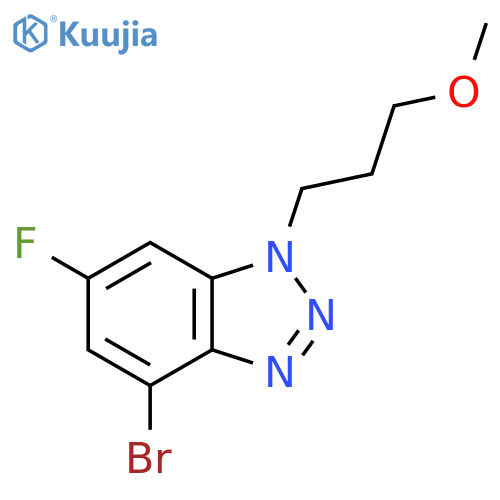 4-bromo-6-fluoro-1-(3-methoxypropyl)-1H-1,2,3-benzotriazole structure