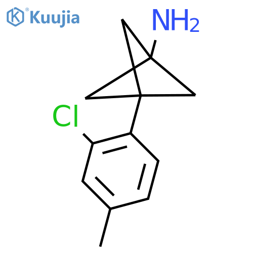 3-(2-Chloro-4-methylphenyl)bicyclo[1.1.1]pentan-1-amine structure