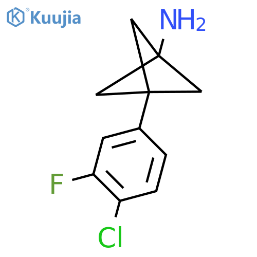 3-(4-Chloro-3-fluorophenyl)bicyclo[1.1.1]pentan-1-amine structure