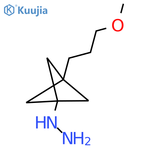 [3-(3-Methoxypropyl)-1-bicyclo[1.1.1]pentanyl]hydrazine structure