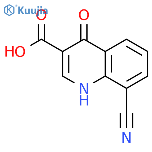 3-Quinolinecarboxylicacid, 8-cyano-4-hydroxy- structure