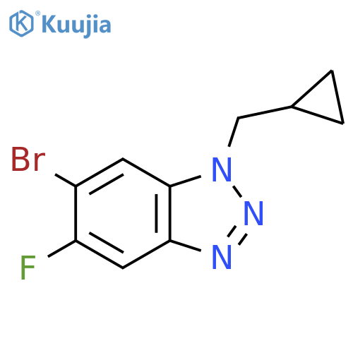6-bromo-1-(cyclopropylmethyl)-5-fluoro-1H-1,2,3-benzotriazole structure