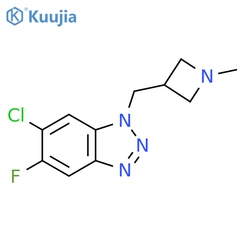 6-chloro-5-fluoro-1-[(1-methylazetidin-3-yl)methyl]-1H-1,2,3-benzotriazole structure