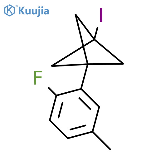 1-(2-Fluoro-5-methylphenyl)-3-iodobicyclo[1.1.1]pentane structure