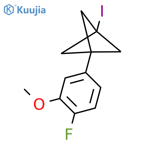 1-(4-Fluoro-3-methoxyphenyl)-3-iodobicyclo[1.1.1]pentane structure