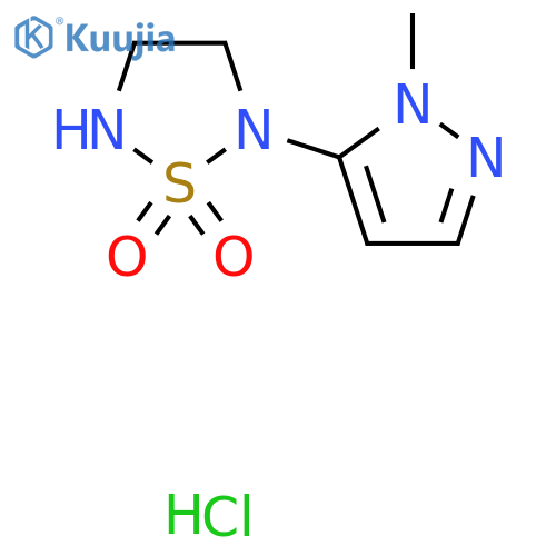 2-(2-Methylpyrazol-3-yl)-1,2,5-thiadiazolidine 1,1-dioxide;hydrochloride structure