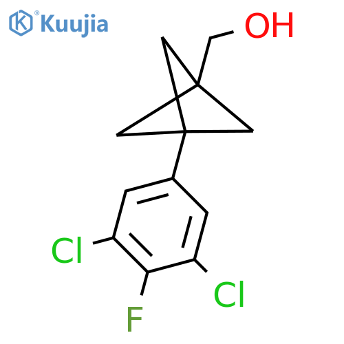 [3-(3,5-Dichloro-4-fluorophenyl)-1-bicyclo[1.1.1]pentanyl]methanol structure