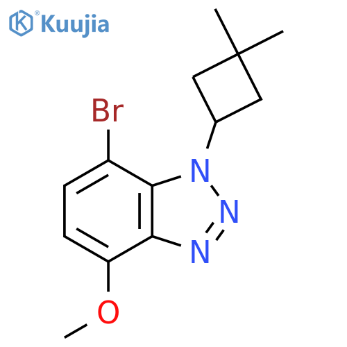 7-bromo-1-(3,3-dimethylcyclobutyl)-4-methoxy-1H-1,2,3-benzotriazole structure