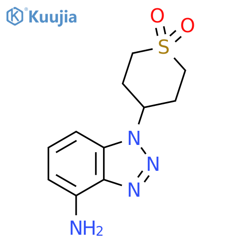 4-(4-amino-1H-1,2,3-benzotriazol-1-yl)-1lambda6-thiane-1,1-dione structure