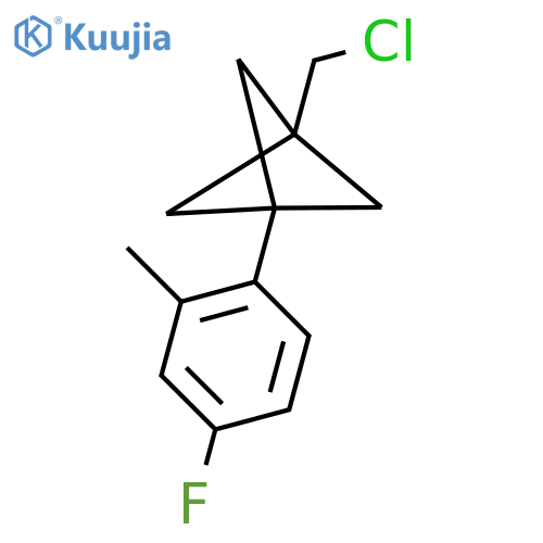 1-(Chloromethyl)-3-(4-fluoro-2-methylphenyl)bicyclo[1.1.1]pentane structure