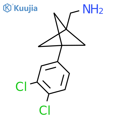 [3-(3,4-Dichlorophenyl)-1-bicyclo[1.1.1]pentanyl]methanamine structure