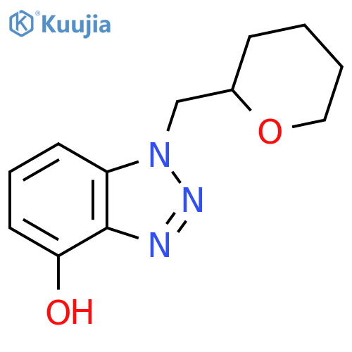 1-[(oxan-2-yl)methyl]-1H-1,2,3-benzotriazol-4-ol structure
