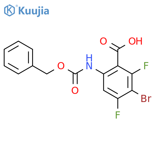 3-Bromo-2,4-difluoro-6-(phenylmethoxycarbonylamino)benzoic acid structure