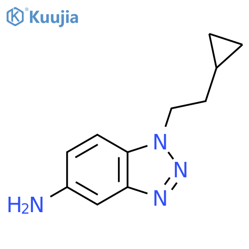 1-(2-cyclopropylethyl)-1H-1,2,3-benzotriazol-5-amine structure