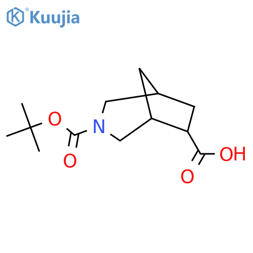 3-[(2-Methylpropan-2-yl)oxycarbonyl]-3-azabicyclo[3.2.1]octane-6-carboxylic acid structure
