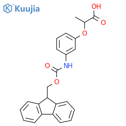 2-[3-(9H-Fluoren-9-ylmethoxycarbonylamino)phenoxy]propanoic acid structure