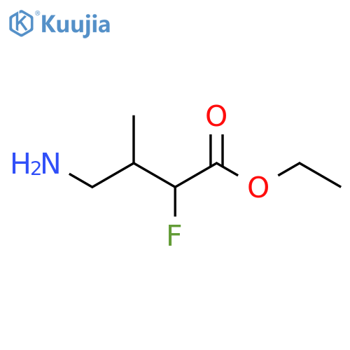 Ethyl 4-amino-2-fluoro-3-methylbutanoate structure