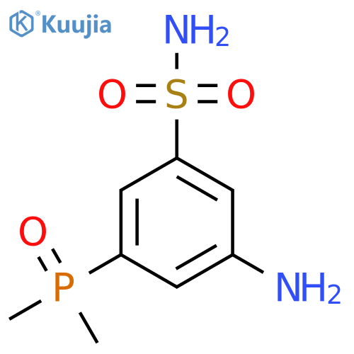 3-Amino-5-(dimethylphosphoryl)benzene-1-sulfonamide structure