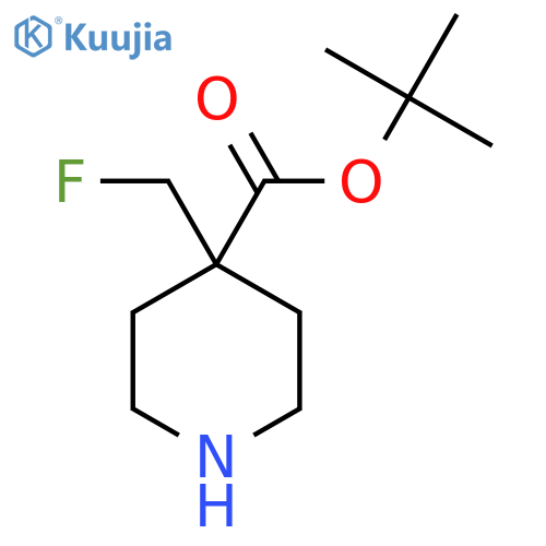 Tert-butyl 4-(fluoromethyl)piperidine-4-carboxylate structure