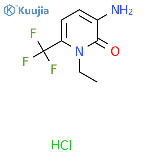 3-Amino-1-ethyl-6-(trifluoromethyl)pyridin-2-one;hydrochloride structure