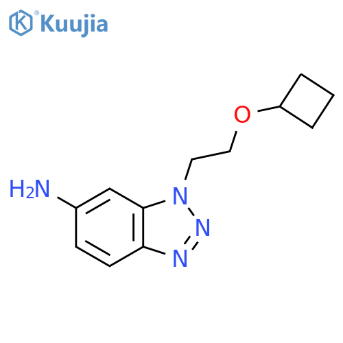 1-(2-cyclobutoxyethyl)-1H-1,2,3-benzotriazol-6-amine structure
