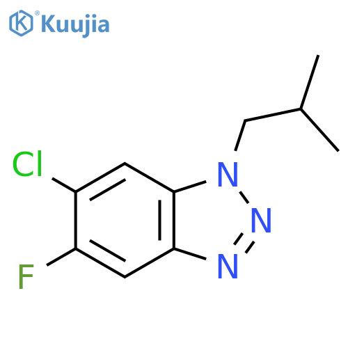 6-chloro-5-fluoro-1-(2-methylpropyl)-1H-1,2,3-benzotriazole structure