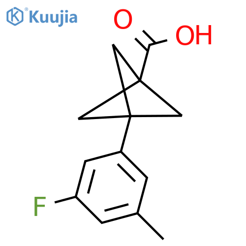 3-(3-Fluoro-5-methylphenyl)bicyclo[1.1.1]pentane-1-carboxylic acid structure