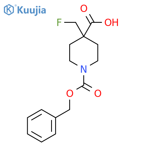 4-(Fluoromethyl)-1-phenylmethoxycarbonylpiperidine-4-carboxylic acid structure