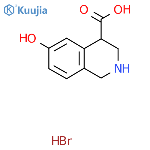 6-Hydroxy-1,2,3,4-tetrahydroisoquinoline-4-carboxylic acid;hydrobromide structure