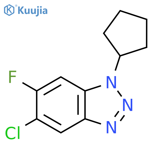 5-chloro-1-cyclopentyl-6-fluoro-1H-1,2,3-benzotriazole structure