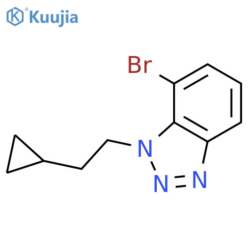 7-bromo-1-(2-cyclopropylethyl)-1H-1,2,3-benzotriazole structure