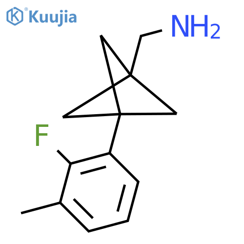 [3-(2-Fluoro-3-methylphenyl)-1-bicyclo[1.1.1]pentanyl]methanamine structure