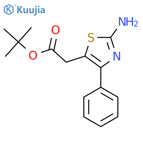 Tert-butyl 2-(2-amino-4-phenyl-1,3-thiazol-5-yl)acetate structure