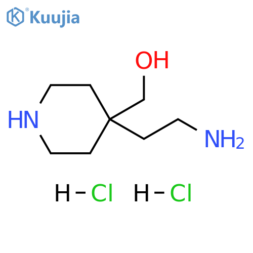 4-Piperidinemethanol, 4-(2-aminoethyl)-, hydrochloride (1:2) structure