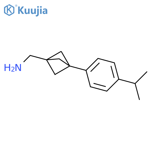 [3-(4-Propan-2-ylphenyl)-1-bicyclo[1.1.1]pentanyl]methanamine structure