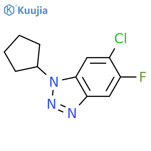 6-chloro-1-cyclopentyl-5-fluoro-1H-1,2,3-benzotriazole structure