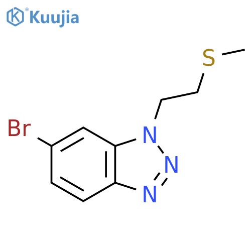 6-bromo-1-[2-(methylsulfanyl)ethyl]-1H-1,2,3-benzotriazole structure