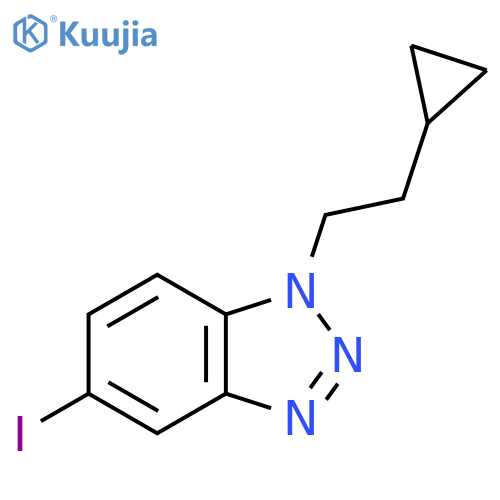 1-(2-cyclopropylethyl)-5-iodo-1H-1,2,3-benzotriazole structure