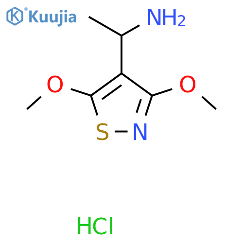1-(3,5-Dimethoxy-1,2-thiazol-4-yl)ethanamine;hydrochloride structure