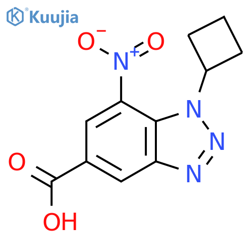 1-cyclobutyl-7-nitro-1H-1,2,3-benzotriazole-5-carboxylic acid structure