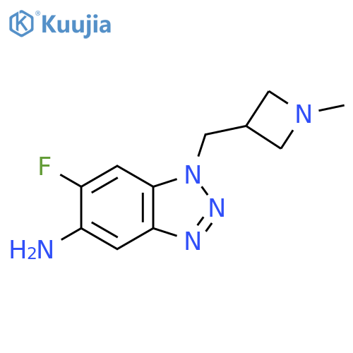 6-fluoro-1-[(1-methylazetidin-3-yl)methyl]-1H-1,2,3-benzotriazol-5-amine structure