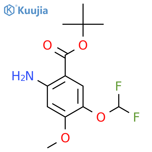 Tert-butyl 2-amino-5-(difluoromethoxy)-4-methoxybenzoate structure